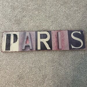 Paris Wall Art Sign wood hobby lobby vintage